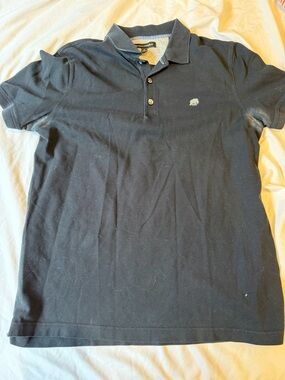 Banana Republic Dark Blue Polo with Small Embroidered Mammoth